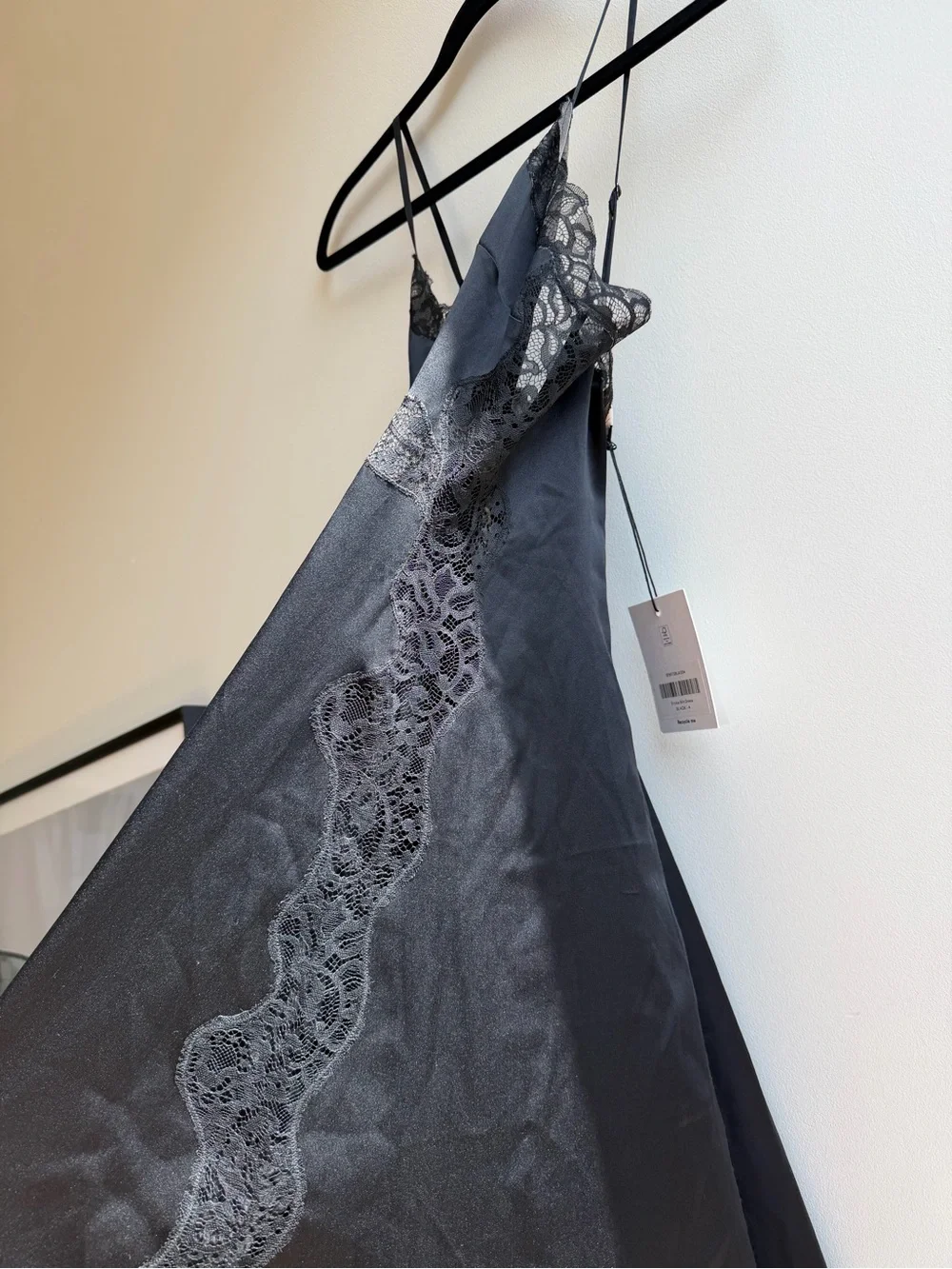 NEW NWT Reformation Ericka Silk Dress | Strappy Lace Black | Size 4 - Picture 7 of 14